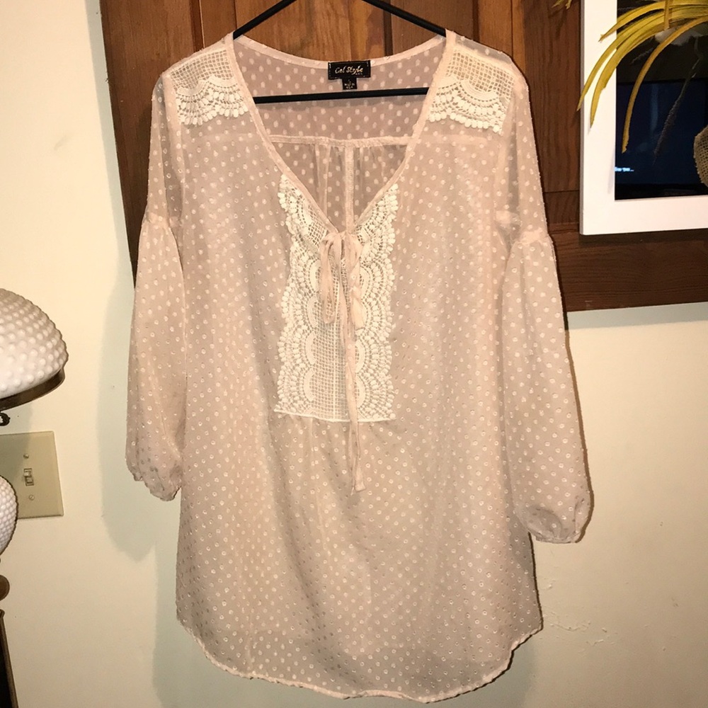 Cream blouse